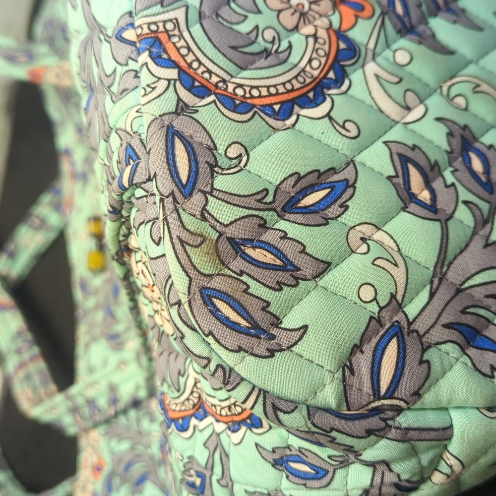 Vera Bradley Green Floral Tote - Picture 8 of 11